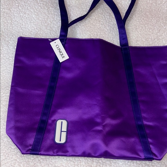 Clinique Purple Canvas Totes with Spacious Design - Picture 6 of 6
